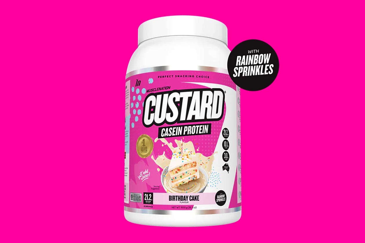 Muscle Nation Birthday Cake Custard Casein Protein