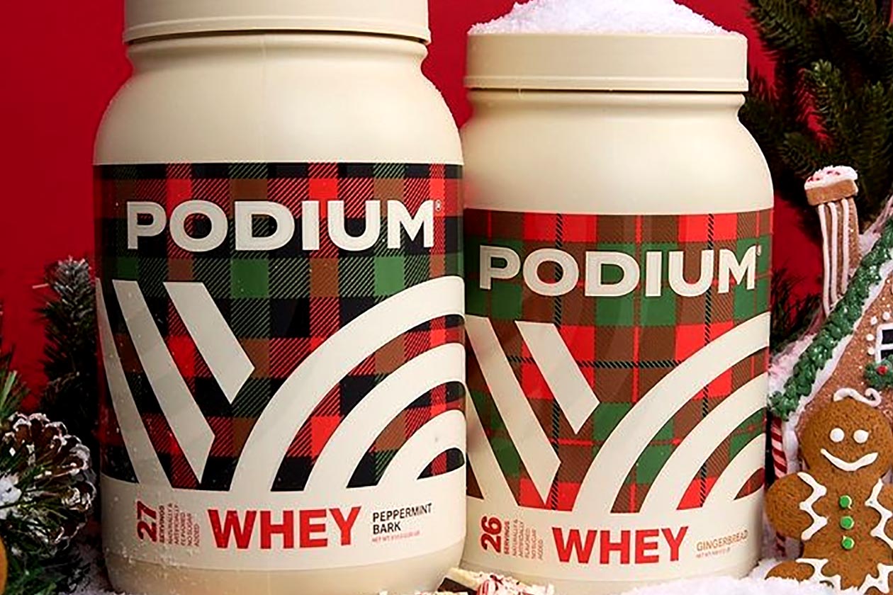 Podium Nutrition Whey Christmas Flavors