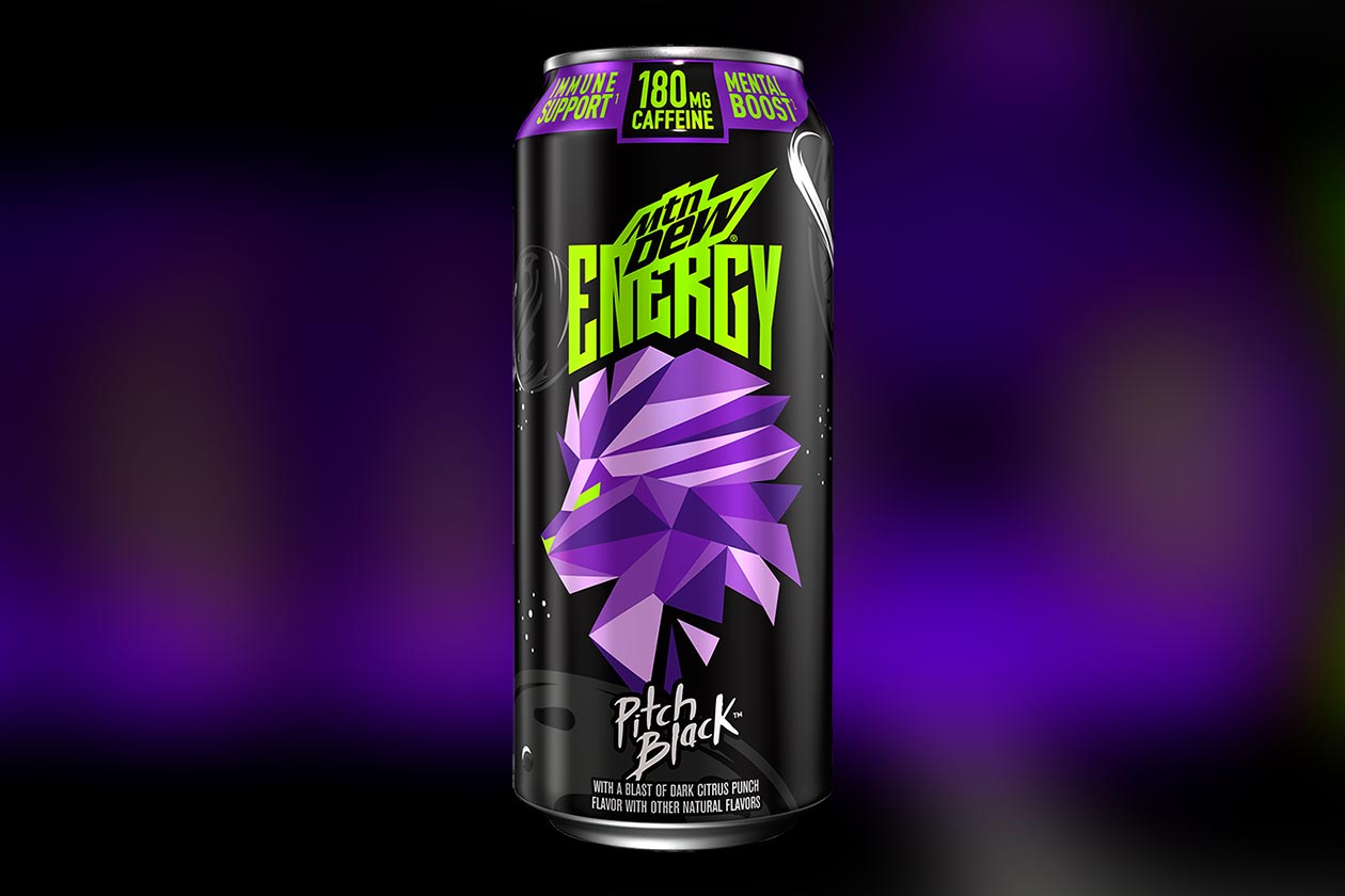 Pitch Black Mtn Dew Energy Drink
