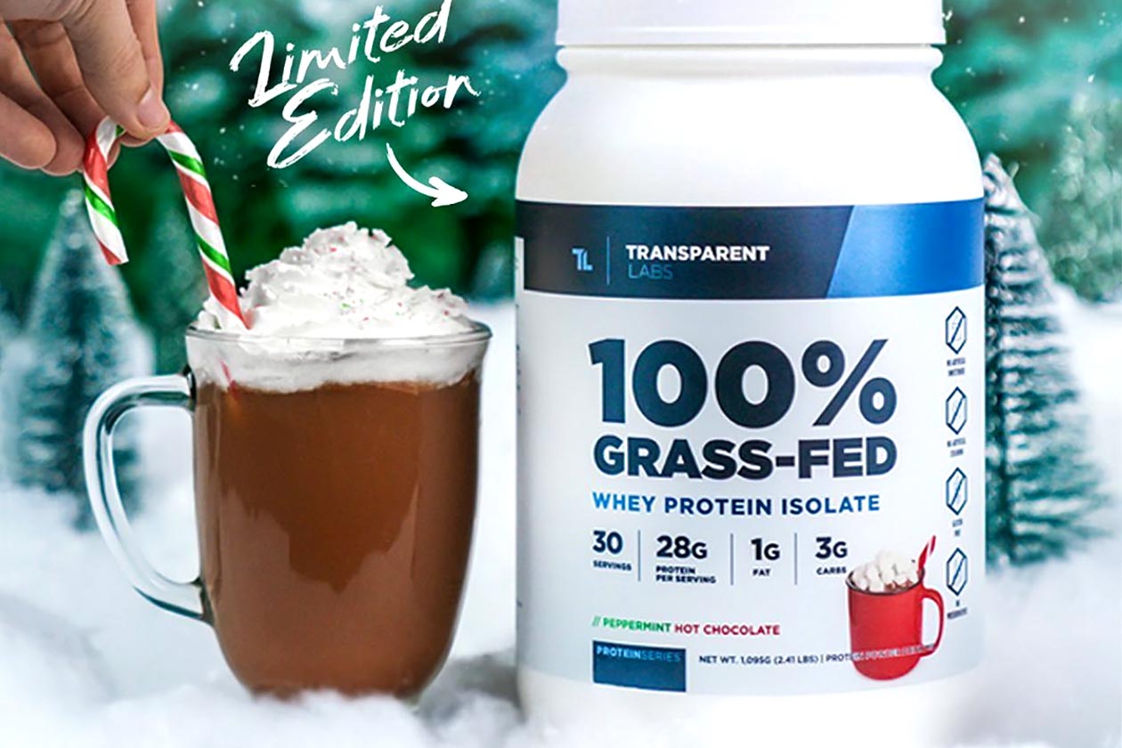 Transparent Labs Peppermint Hot Chocolate Grass Fed Whey