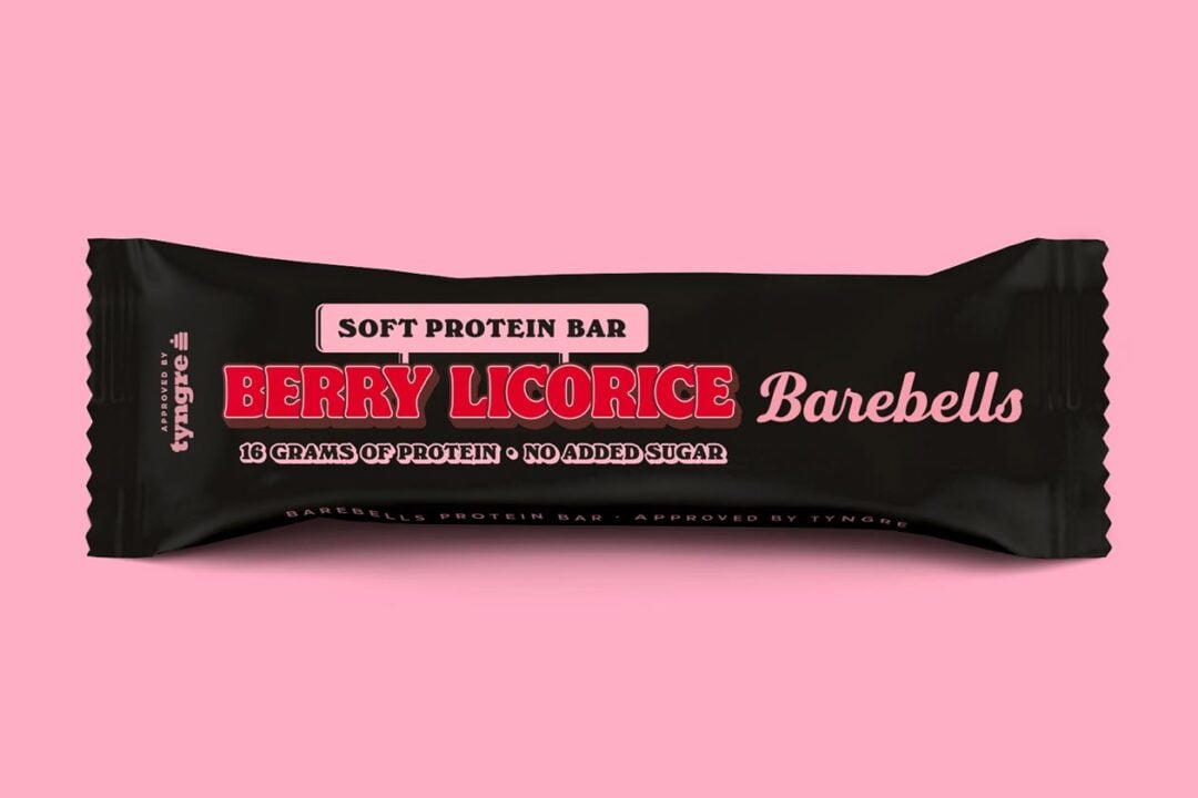 Barebells raspberrylayered Berry Licorice Soft Protein Bar