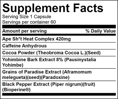 Primeval Labs Ape Sht Heat Label