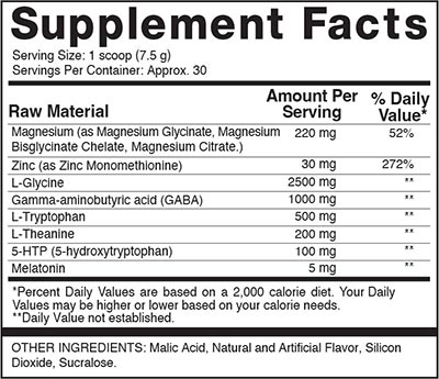 Wayt Nutrition Better Nights Label