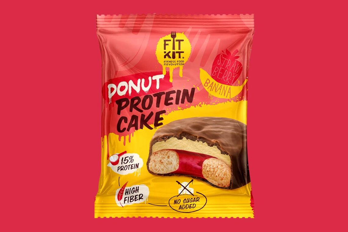 Fit Kit's delicious donut base and jelly-filled Donut Protein Cake