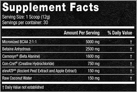 Bodybuilding Com Elite Power Bcaa Label