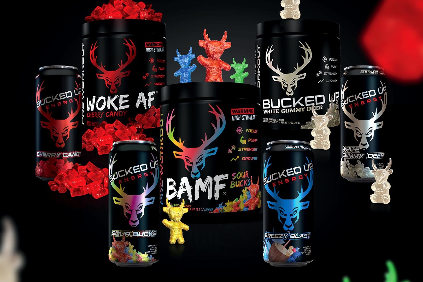 Bucked Up Energy Drink Candy Flavors
