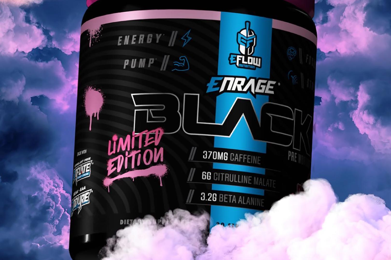 Eflow Nutrition Pink Cotton Candy Enrage Black