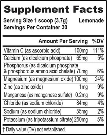 Evl Electrolyte Volumizing Label