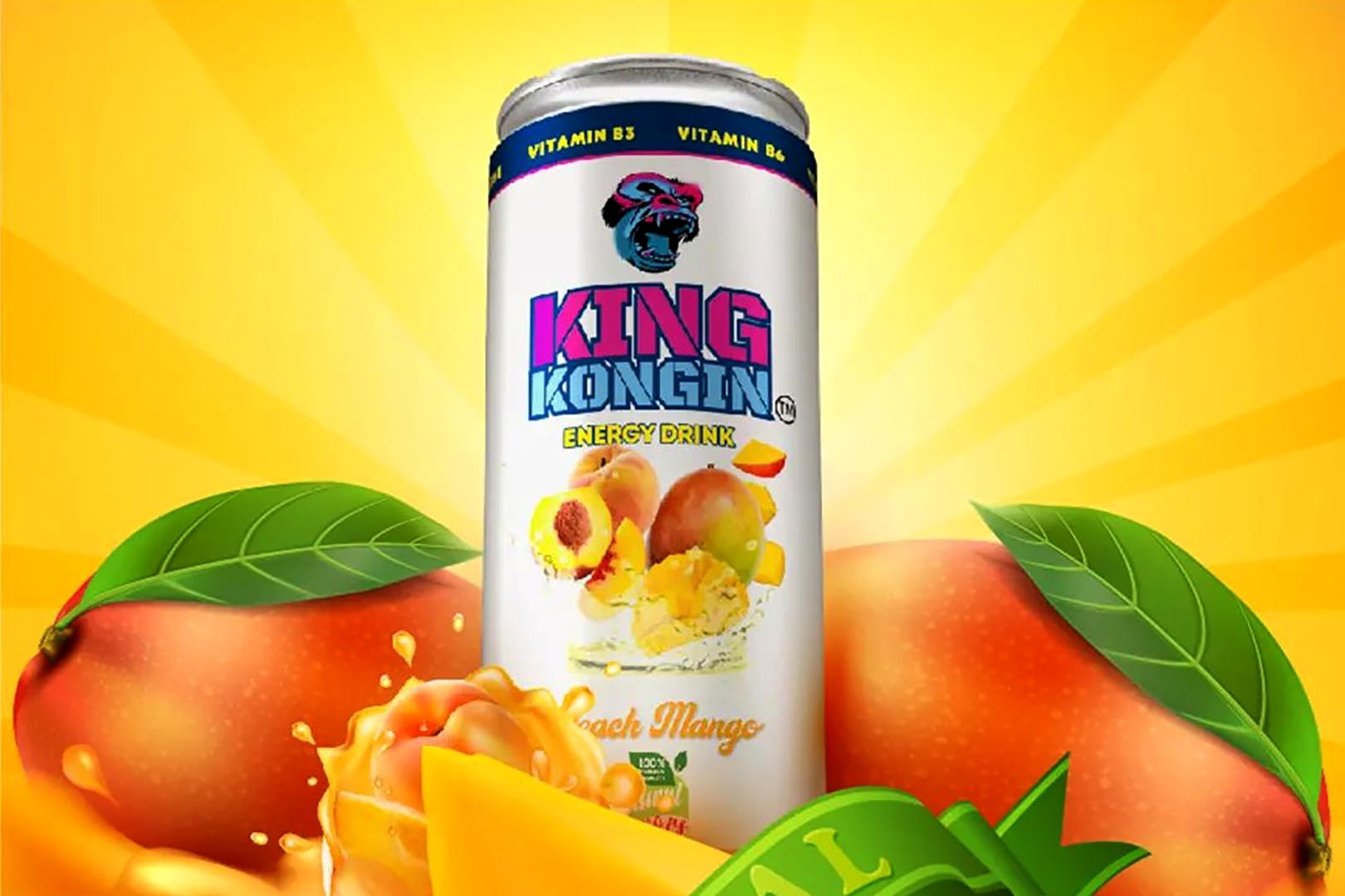 Peach Mango King Kongin Energy Drink