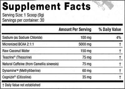 Bodybuilding Com Elite Energy Bcaa Label