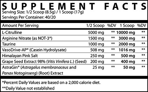 Apollon Nutrition Bloodsport V2 Label