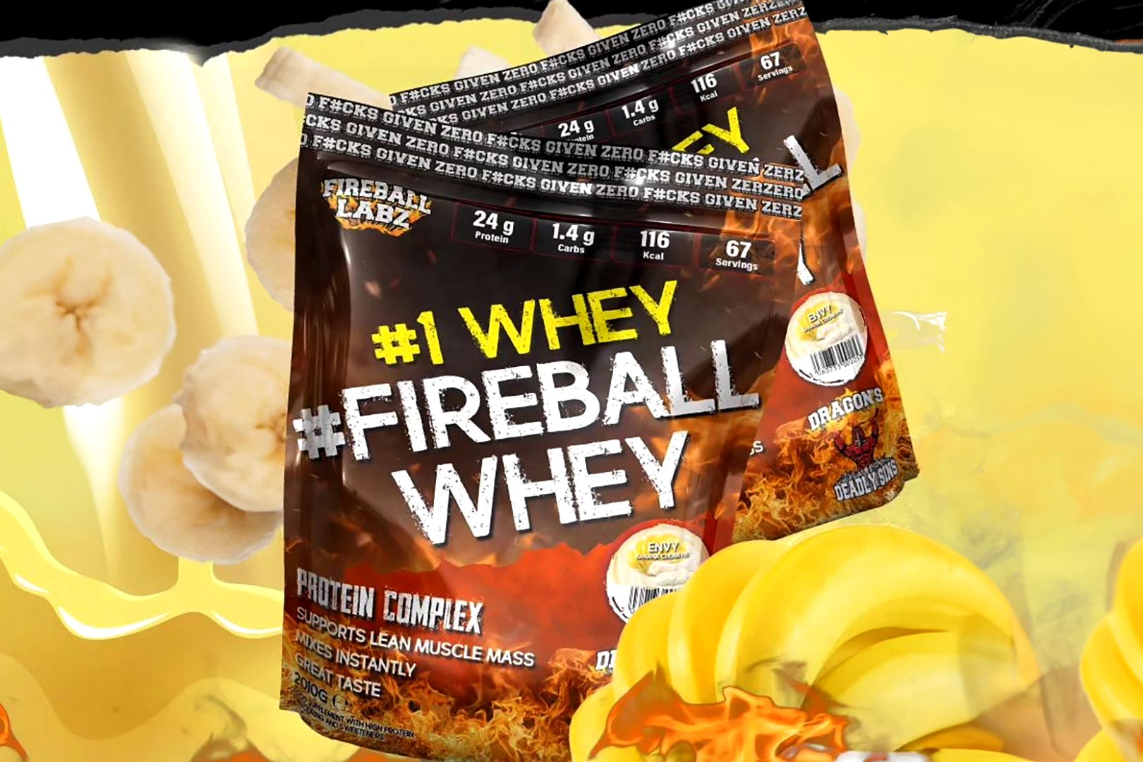 Fireball Labz Banana And Nutty Chocolate Fireball Whey