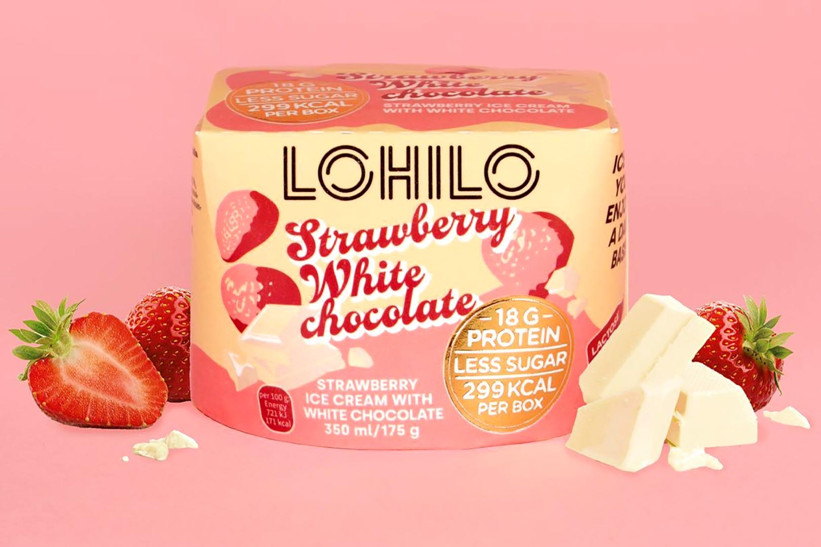 Lohilo White Chocolate Strawberry Protein Ice Cream