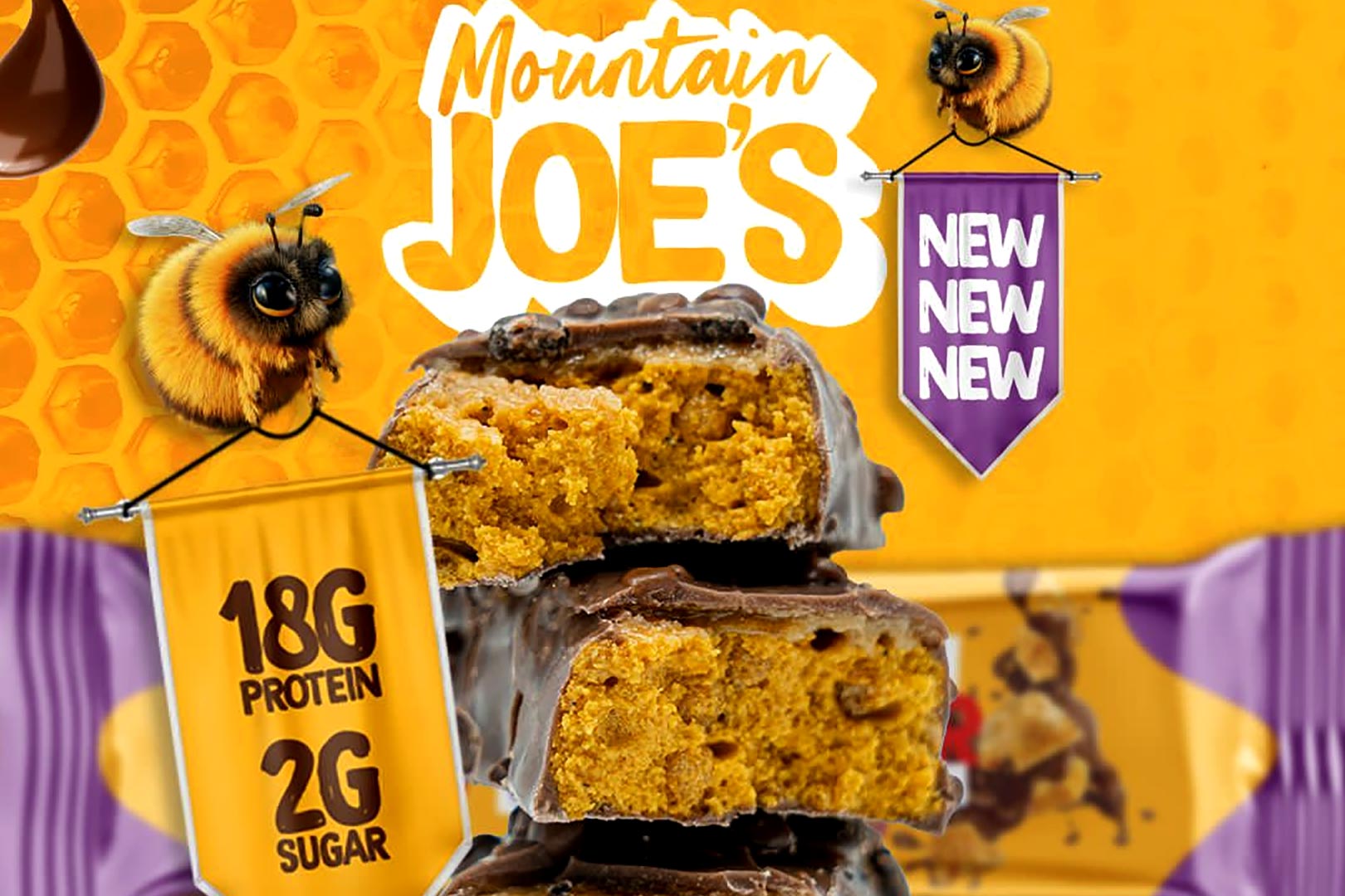 Mountain Joes Chocolate Honeycomb Protein Bar