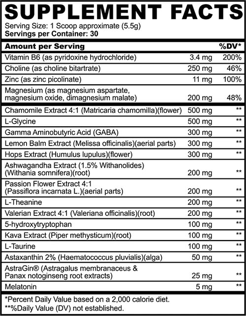 Panda Supplements Sleepy 2 Label