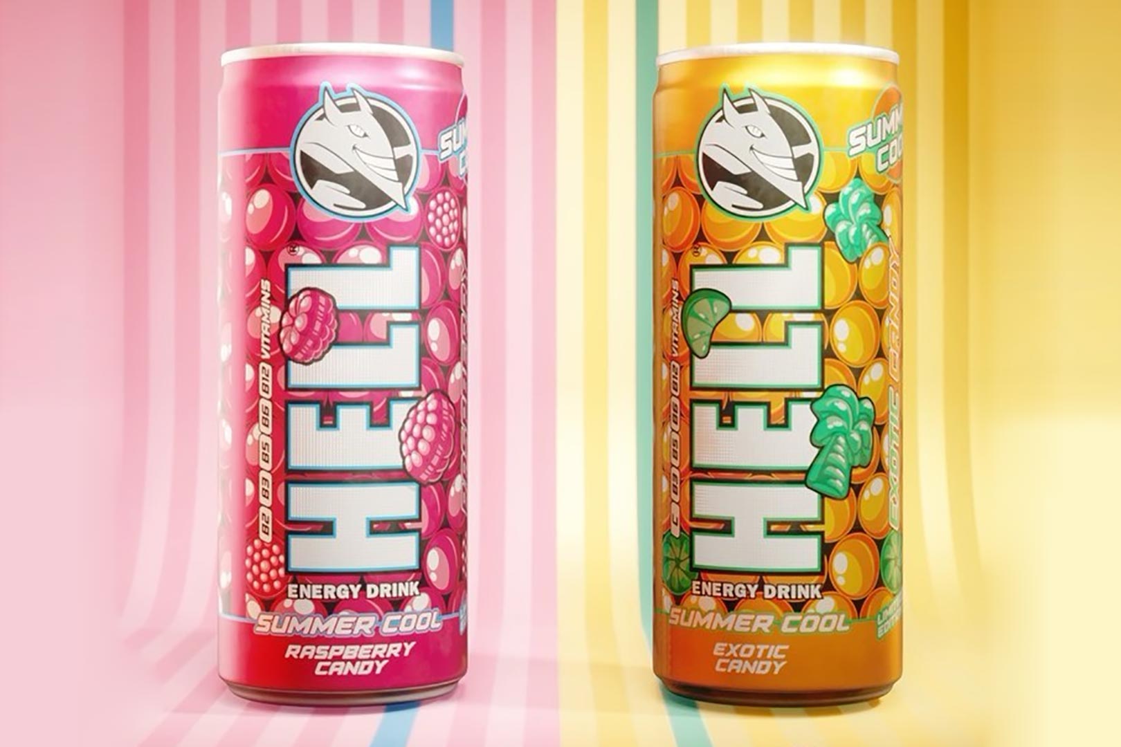 Raspberry Candy And Exotic Candy Hell Energy Drink