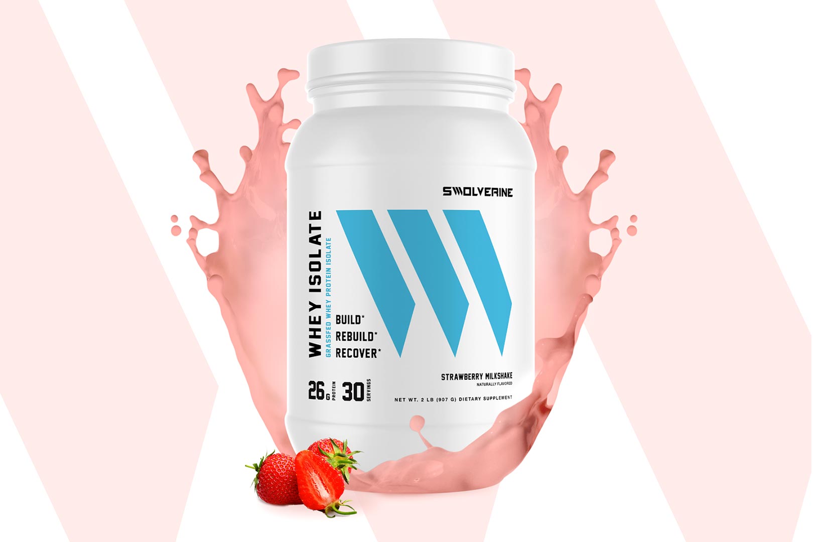 Swolverine Strawberry Milk Whey Isolate