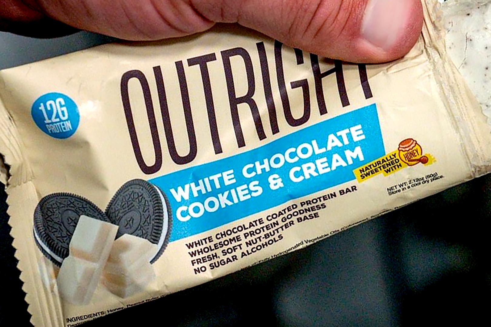 White Chocolate Cookies And Cream Outright Protein Bar