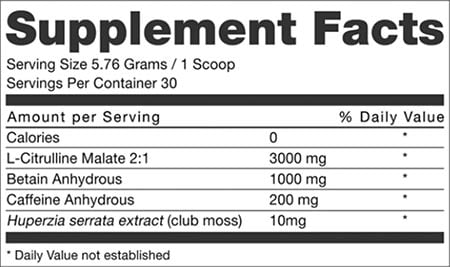 A1 Supplements 2023 Edition Of Pre Workout Label