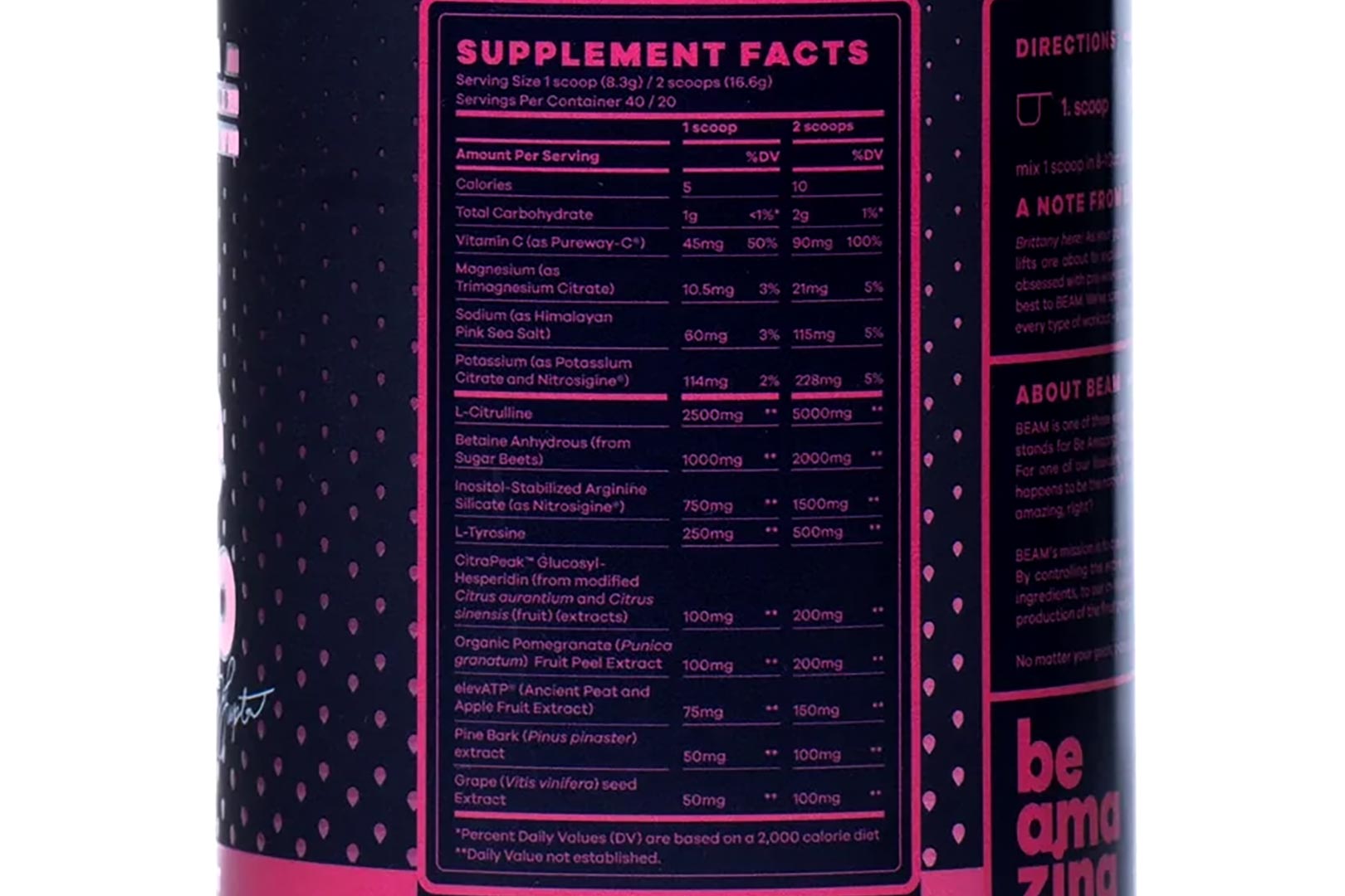 Beam Pure Pump Label