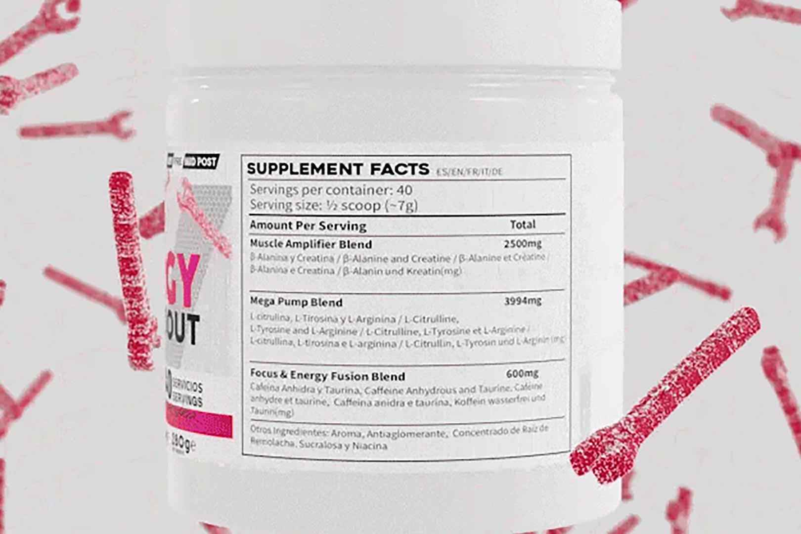 Protella Pre Workout Label