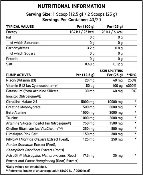 Applied Nutrition Abe Pump Label