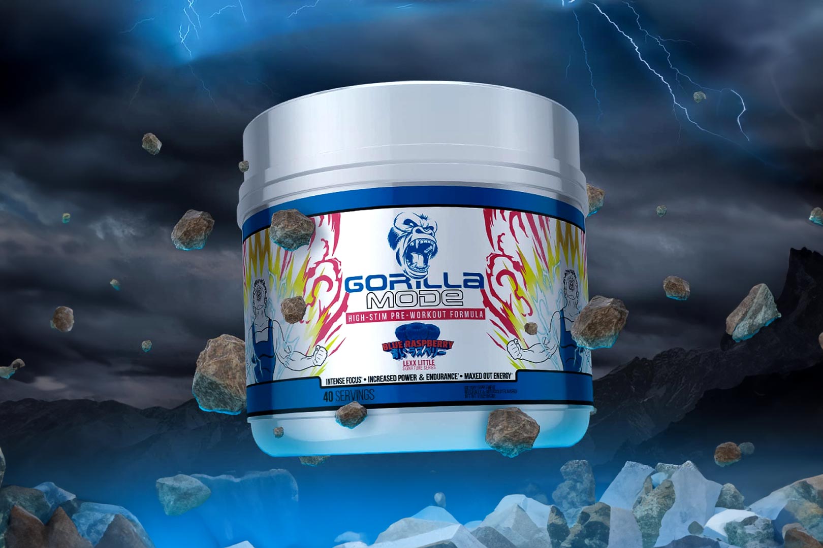 Gorilla Mind Blue Raspberry Gorilla Mode High Stim