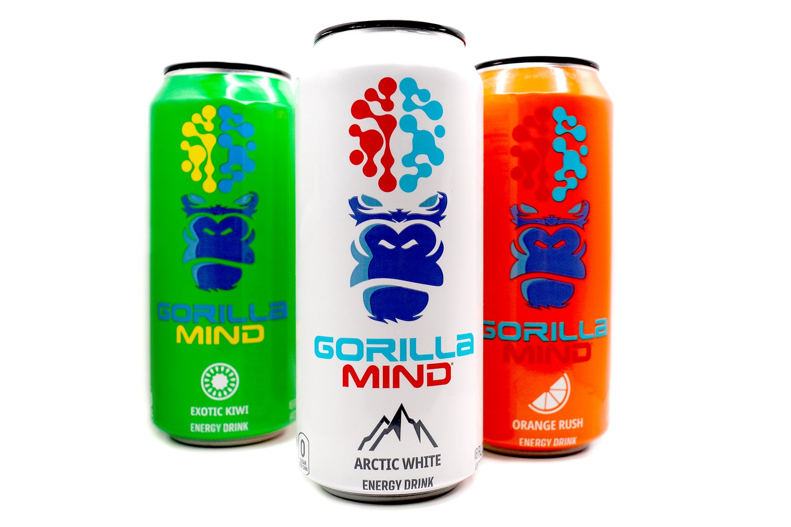 Gorilla Mind 12 Pack Flavor Sampler 4 Flavors 0 Sugar Nootropic Energy  Drinks