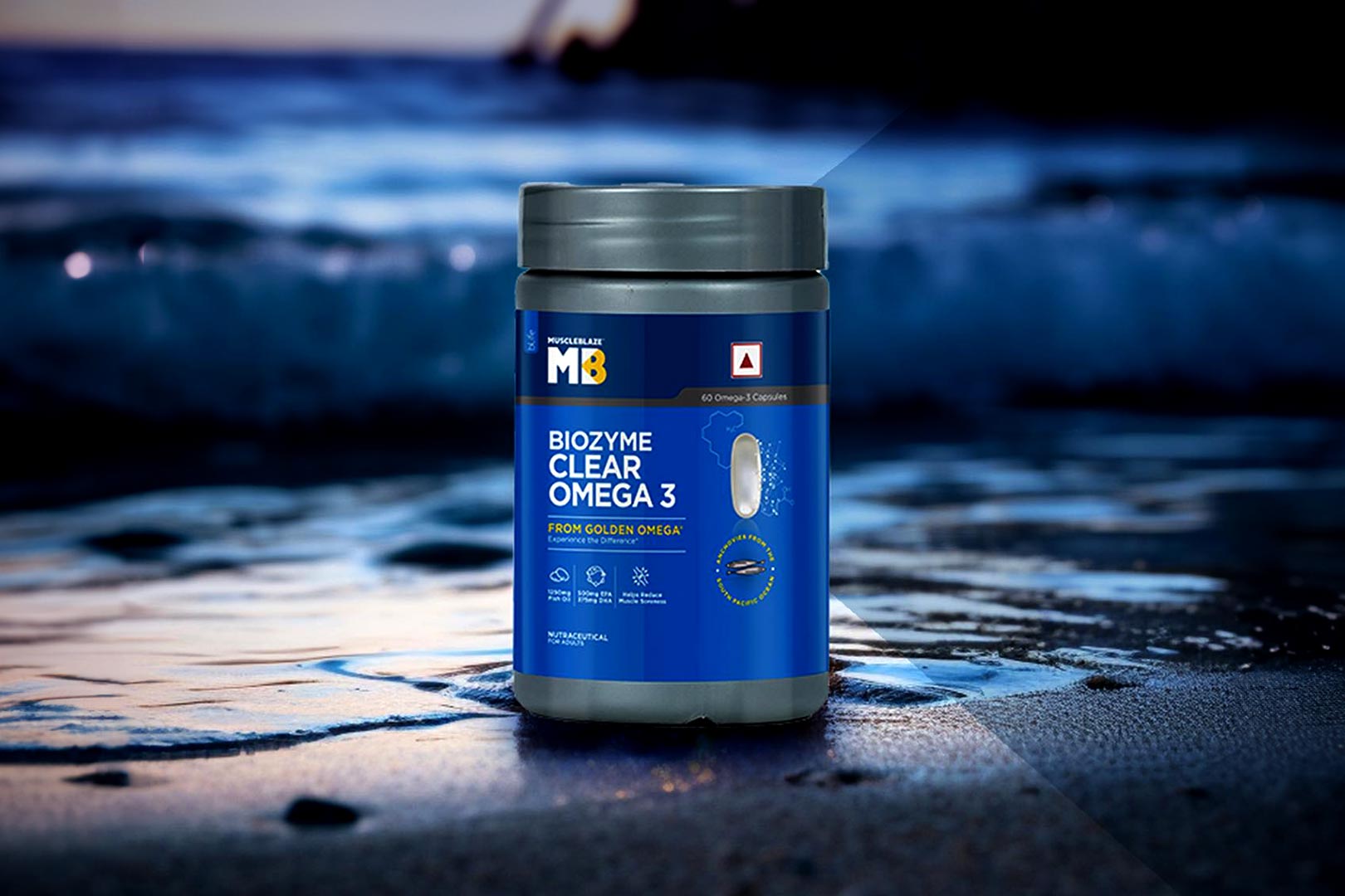 MuscleBlaze premium and high purity BioZyme Clear Omega 3