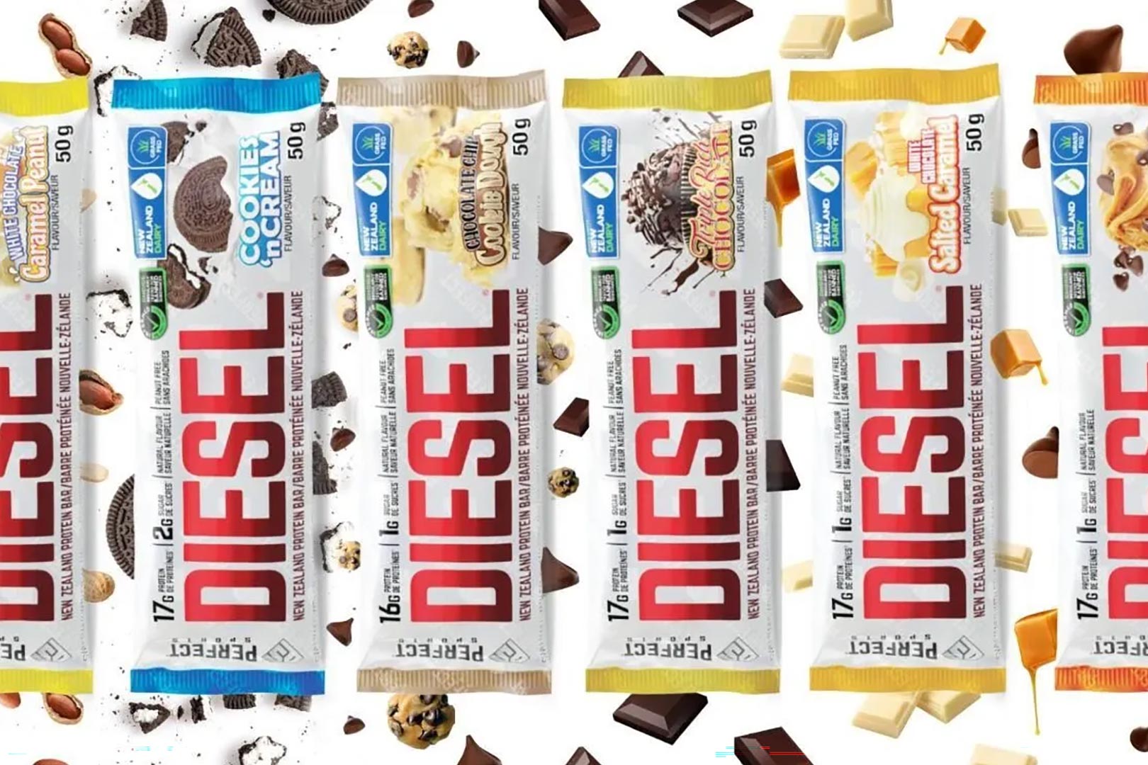 Perfect Sports announces a Diesel Protein Bar in six tasty flavors