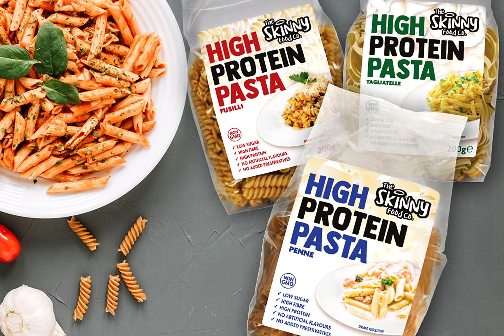 The Skinny Food previews its family of High Protein Pasta
