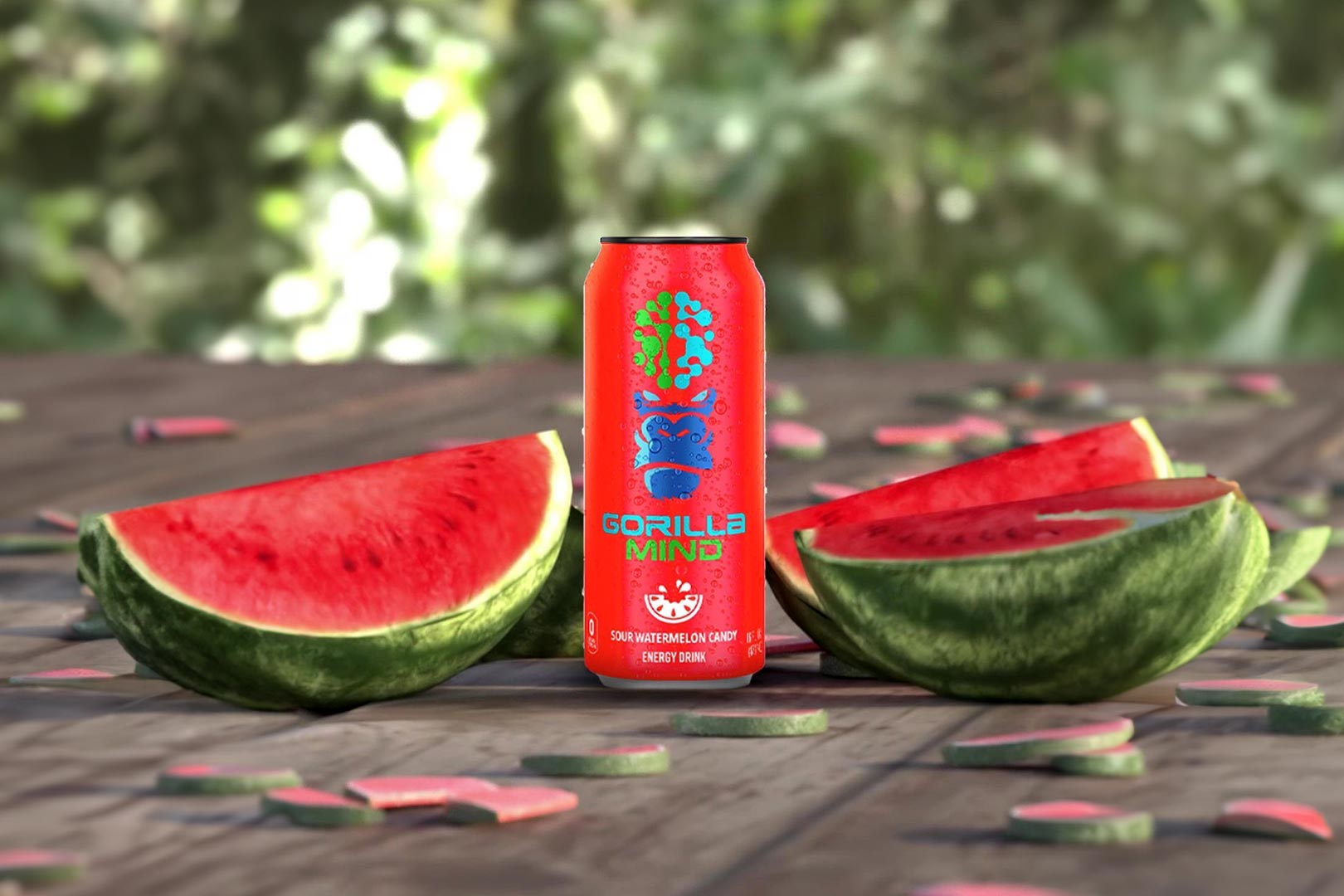 Sour Watermelon Candy Gorilla Mind Energy Drink