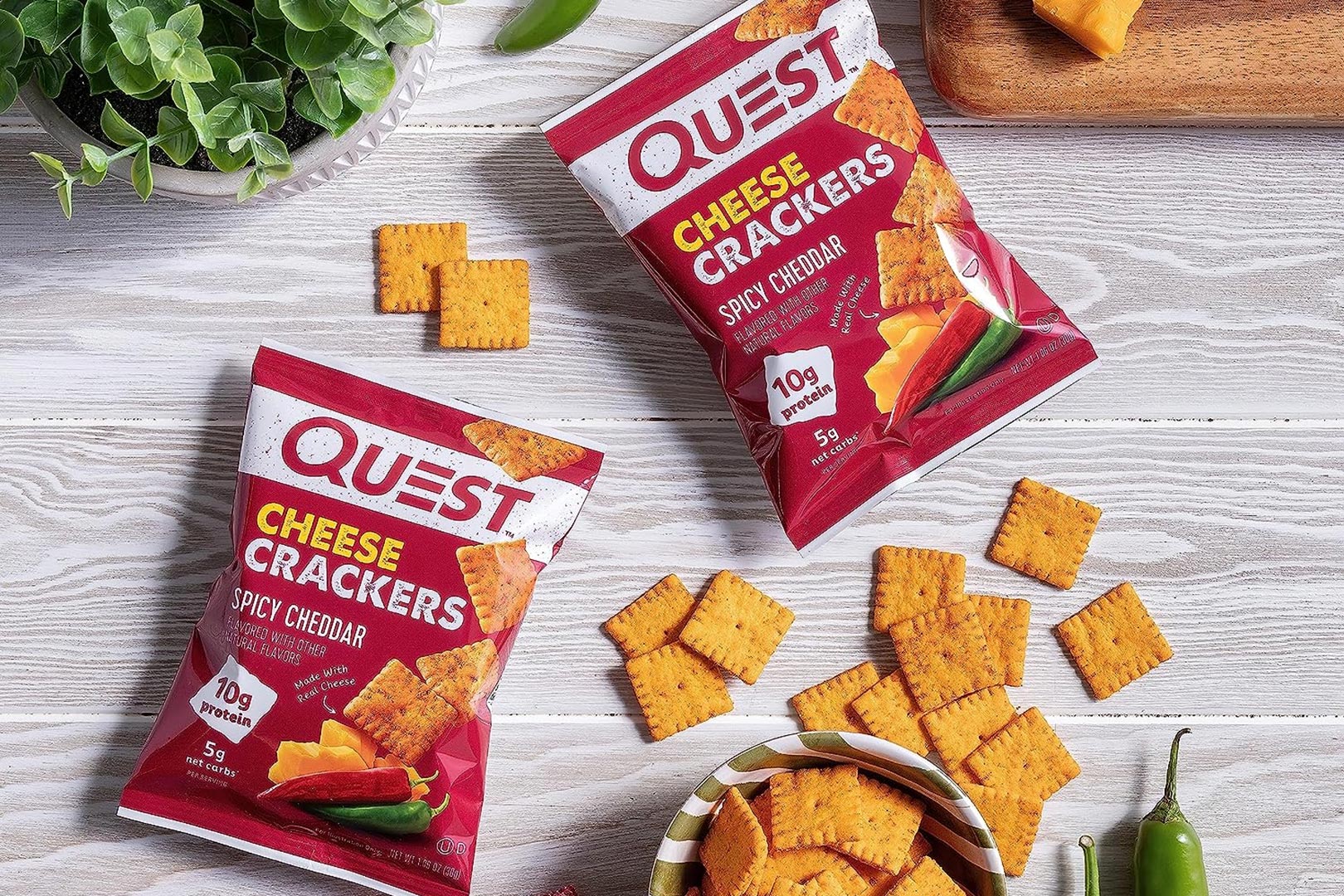 Spicy Cheddar Quest Cheese Crackers