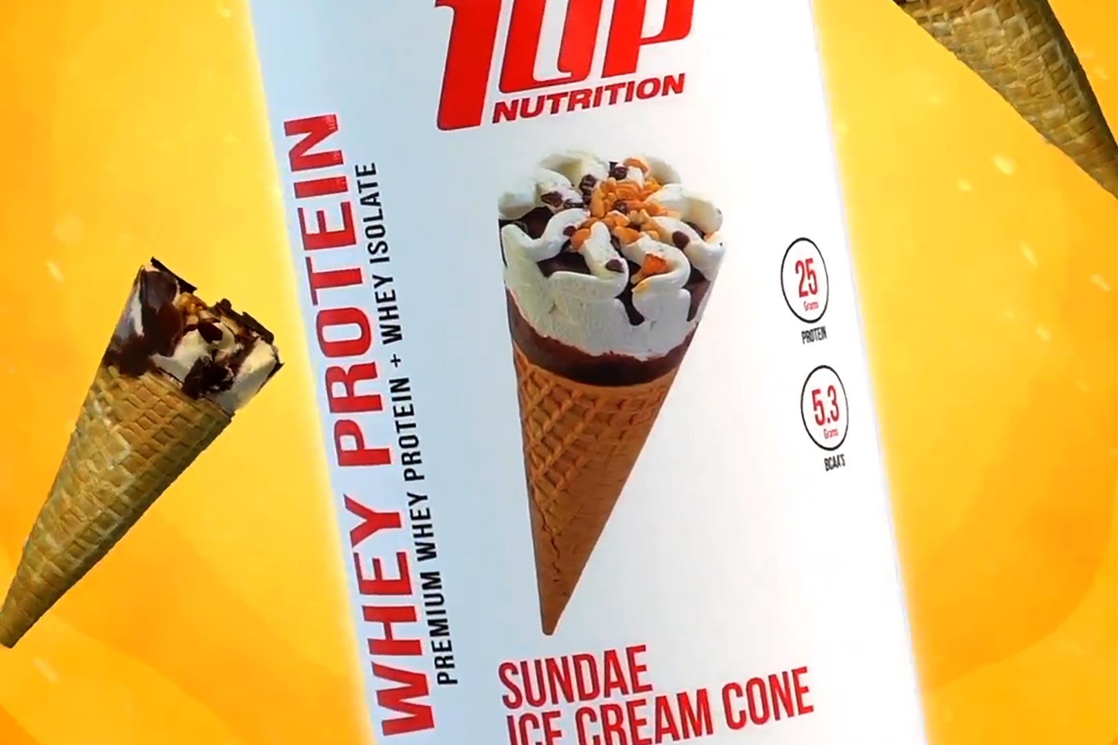 1up Nutrition Sundae Ice Cream Cone Whey Protein