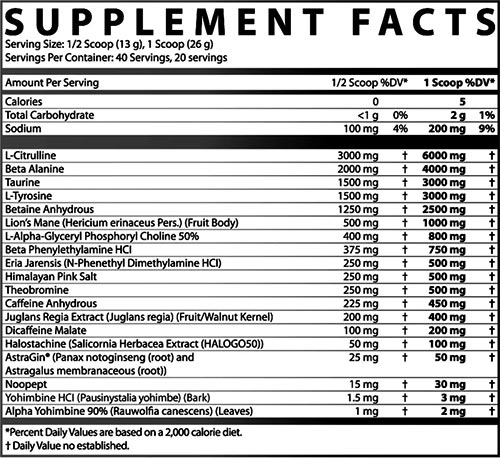 Apollon Nutrition Assassin V8 Label