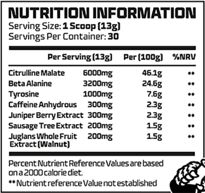 Beast Pharm Stim Label