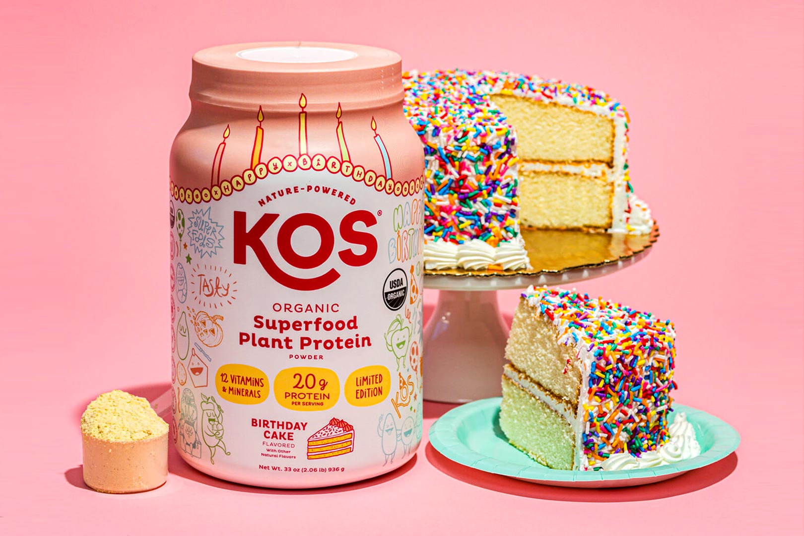 Kos Birthday Cake Superfood Plant Protein