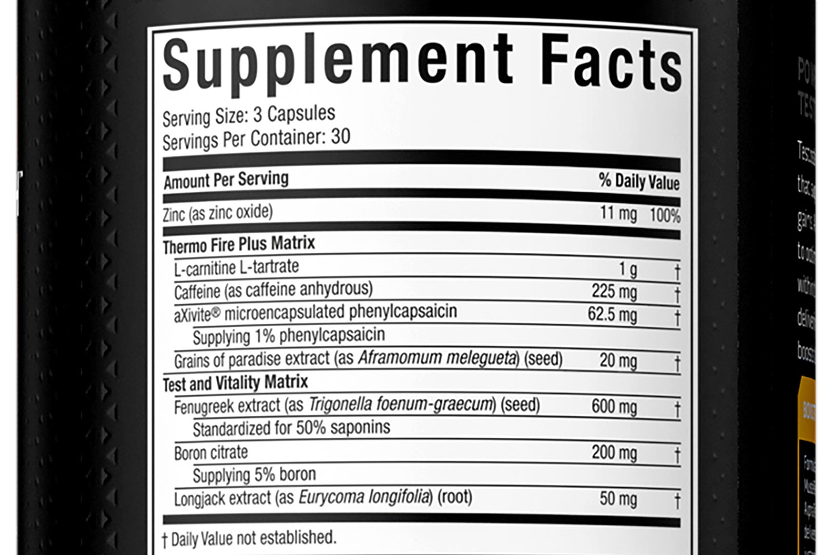 Muscletech Alphatest Thermo Label