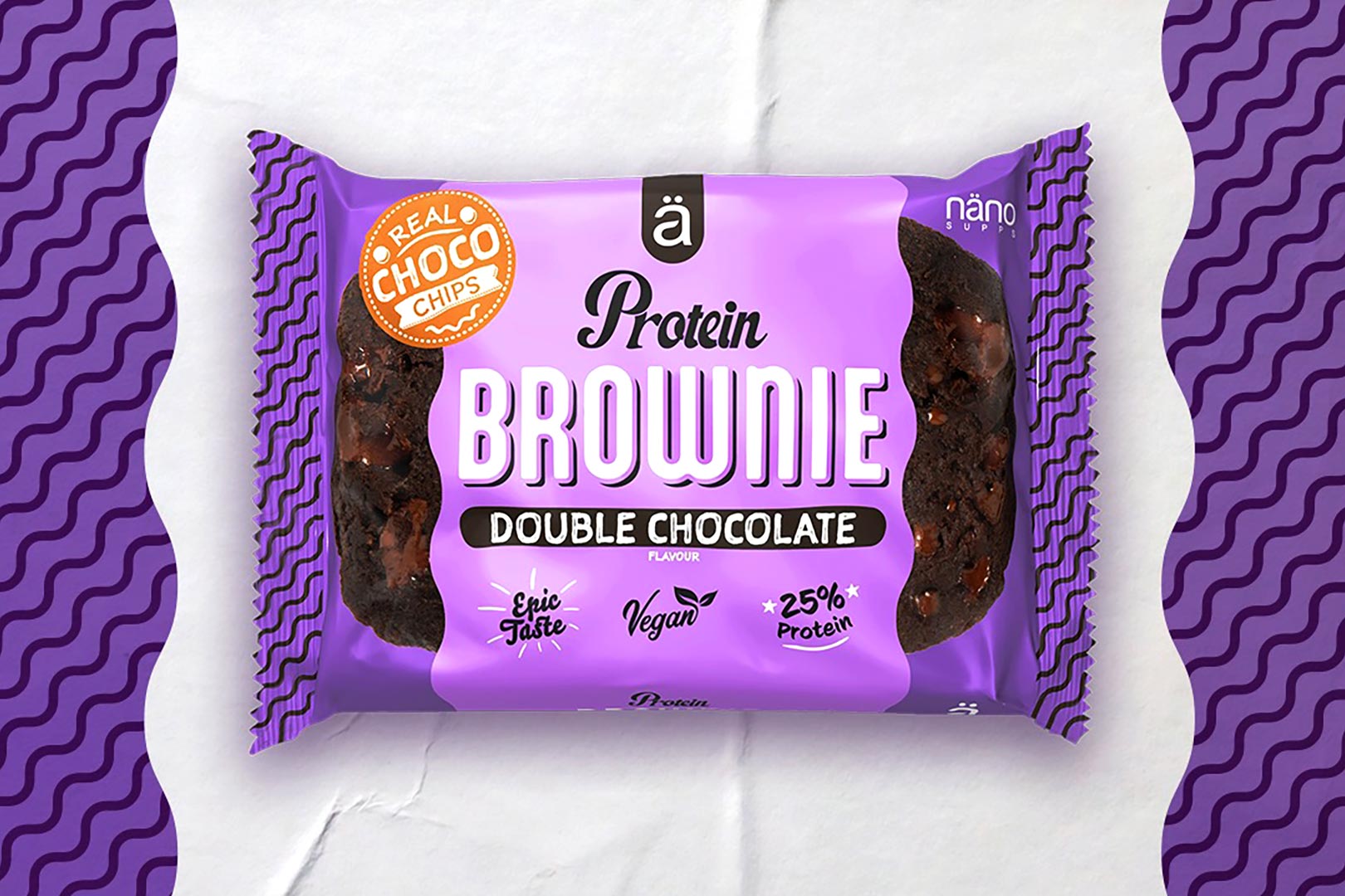 Nano Supps Protein Brownie High in protein With Real Choc Chips