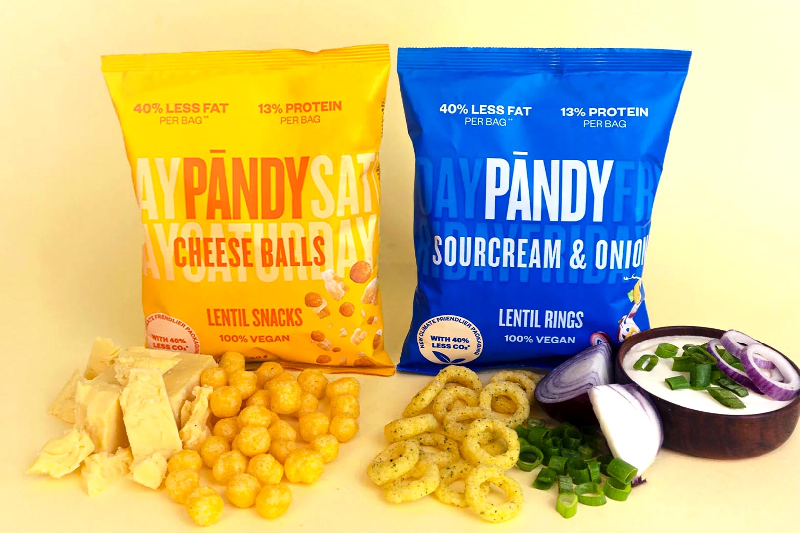 Pandy Lentil Cheese Balls And Sour Cream Rings