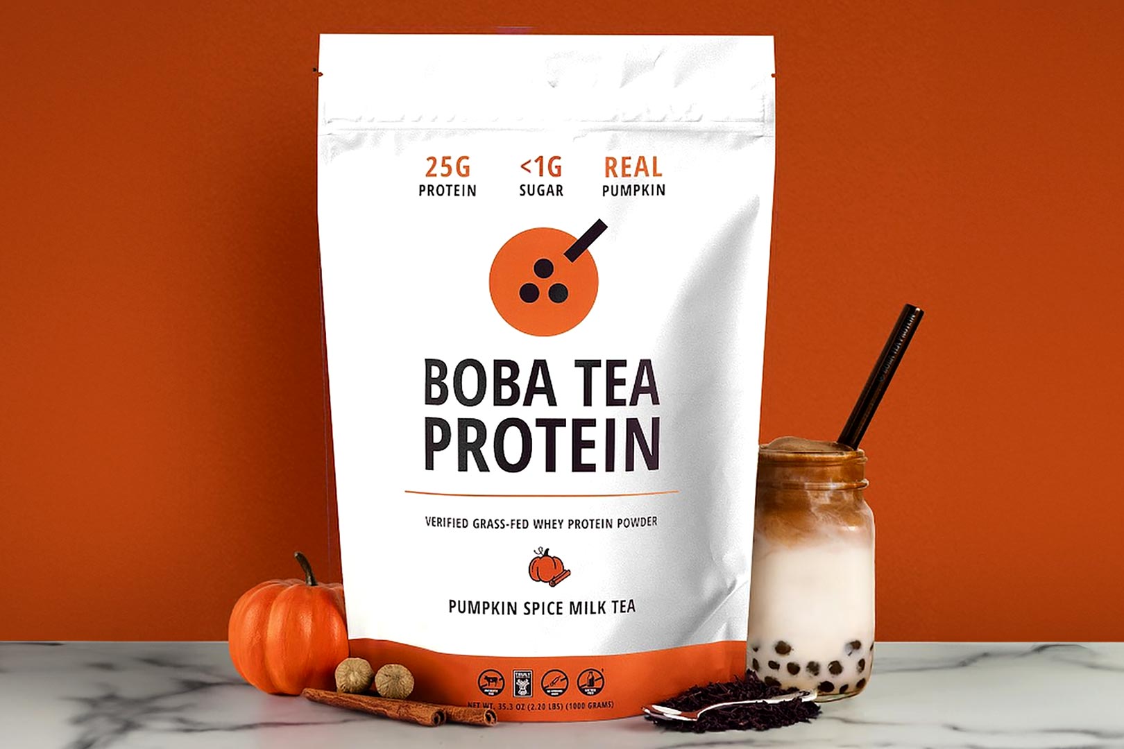 Pumpkin Spice Milk Tea Boba Tea Protein