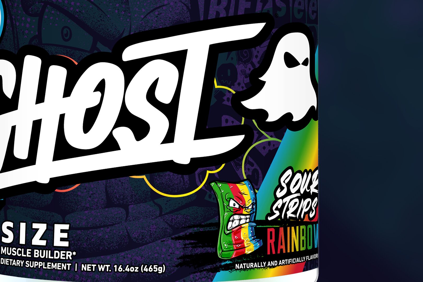 Rainbow Sour Strips Ghost Supplements