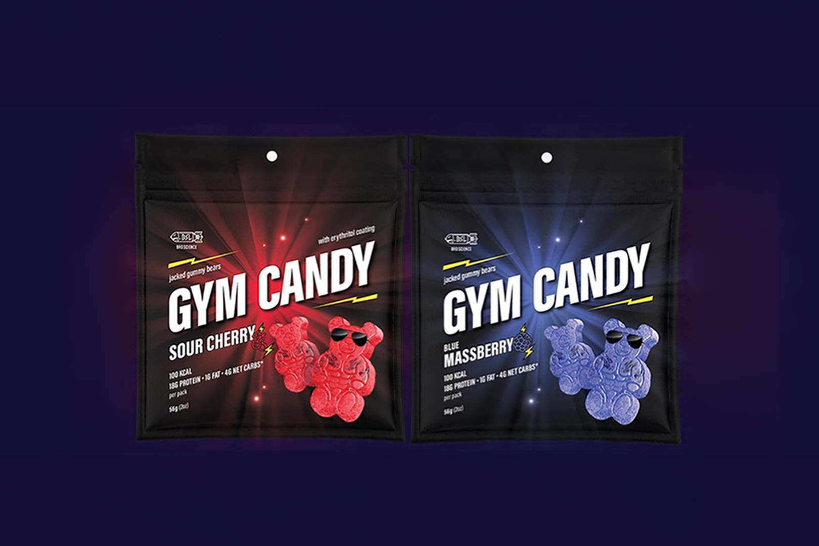 Sour Cherry Blue Massberry Gym Candy