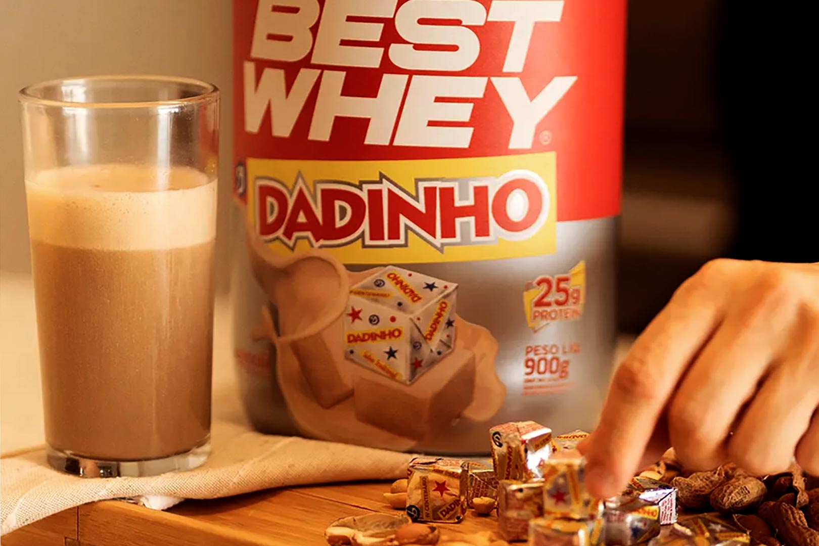 Dadinho Peanut Candy Best Whey Protein Powder