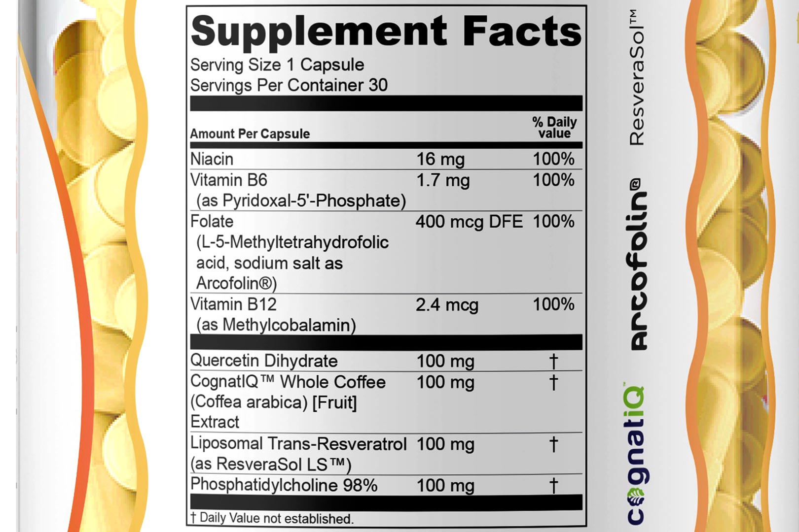 Myq Brain Food Label