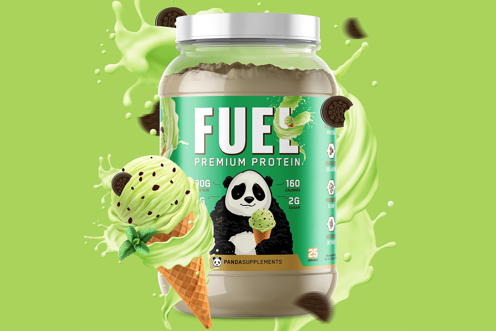 Panda Mint Chocolate Ice Cream Fuel Protein