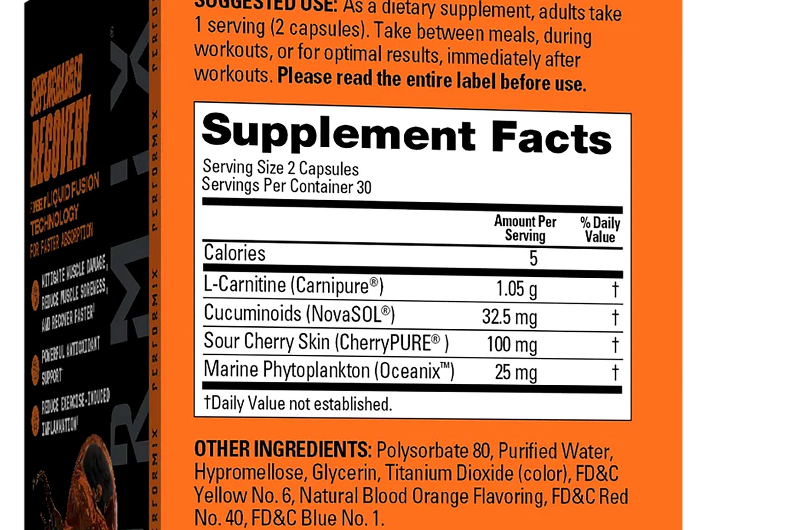 Performix Supercharged Recovery Label