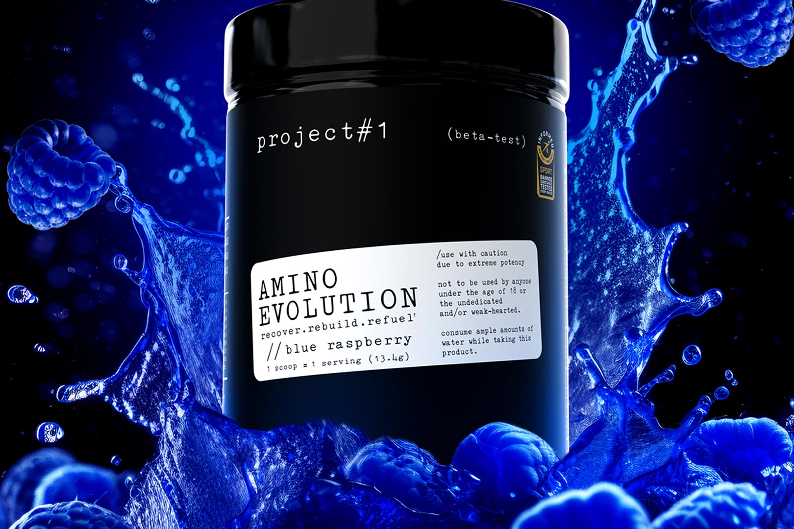 Project 1 Nutrition Blue Raspberry Amino Evolution