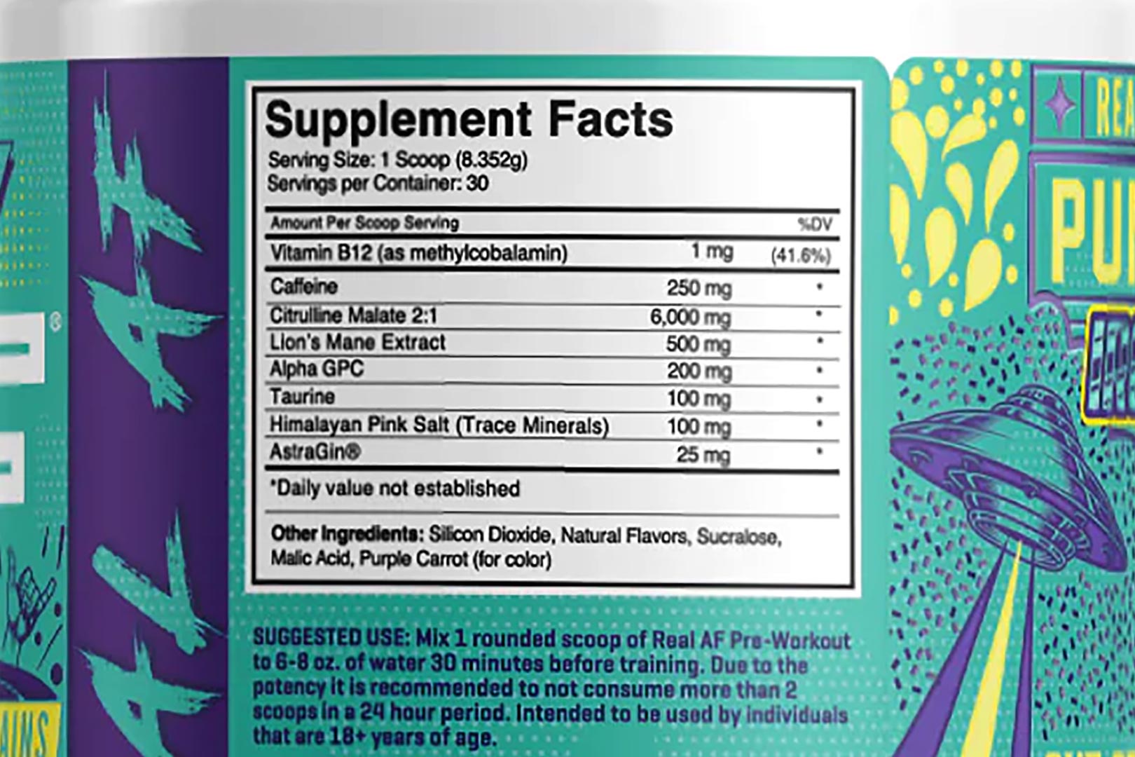 Real Af Pre Workout Label