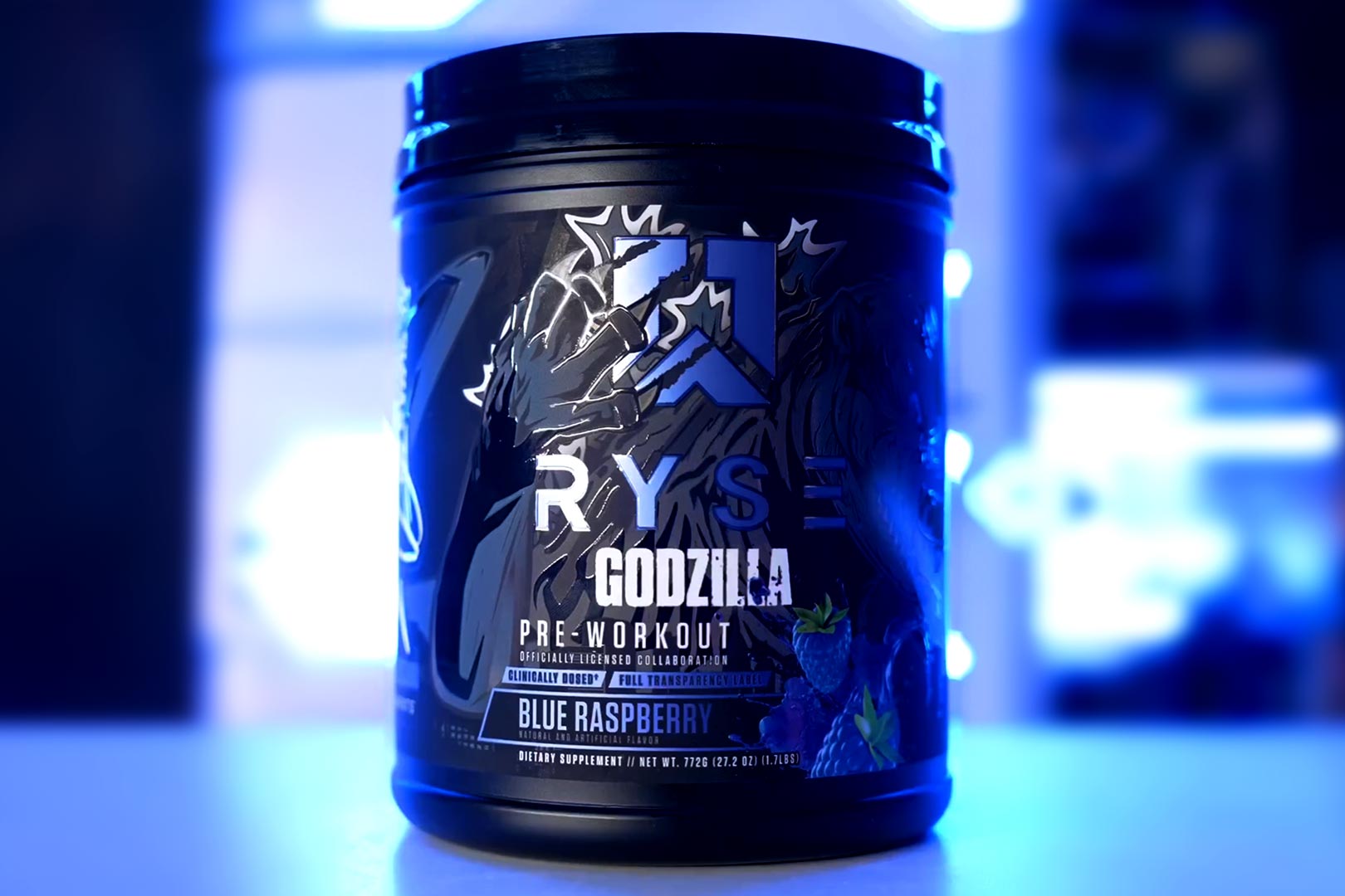 Ryse Blue Raspberry Godzilla Pre Workout